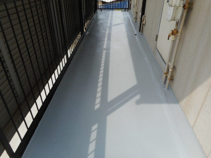 新潟市西区　廊下床防水工事